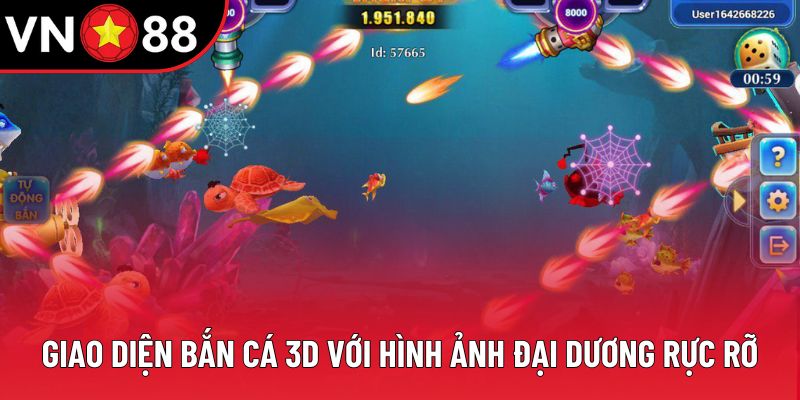 Giao diện bắn cá 3D với hình ảnh đại dương rực rỡ Giao diện bắn cá 3D với hình ảnh đại dương rực rỡ